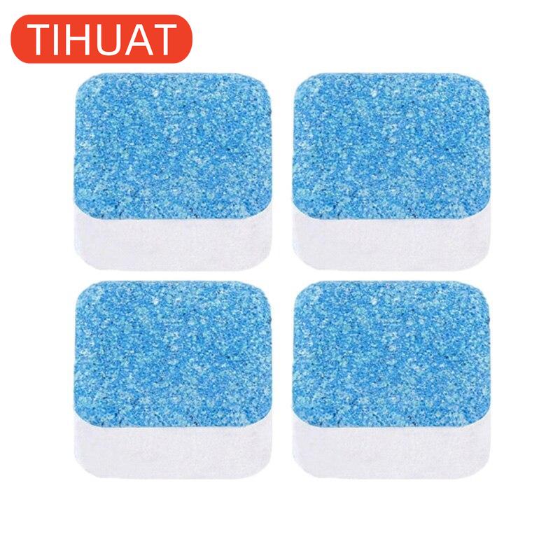 Шипучие таблетки для очистки стиральной машины - 4 шт. для глубокой очистки и дезодорации