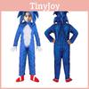 Sonic The Hedgehog Child's Deluxe Costume Jumpsuit For Halloween Cosplay
