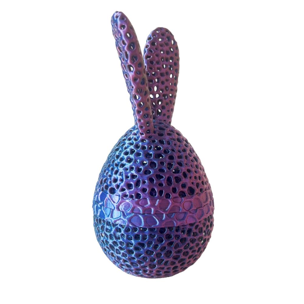 Handmade Easter Bunny Egg Printed Toy 3D Printed Easter Eggshell Statue Easter Eggs Figurines  Desk