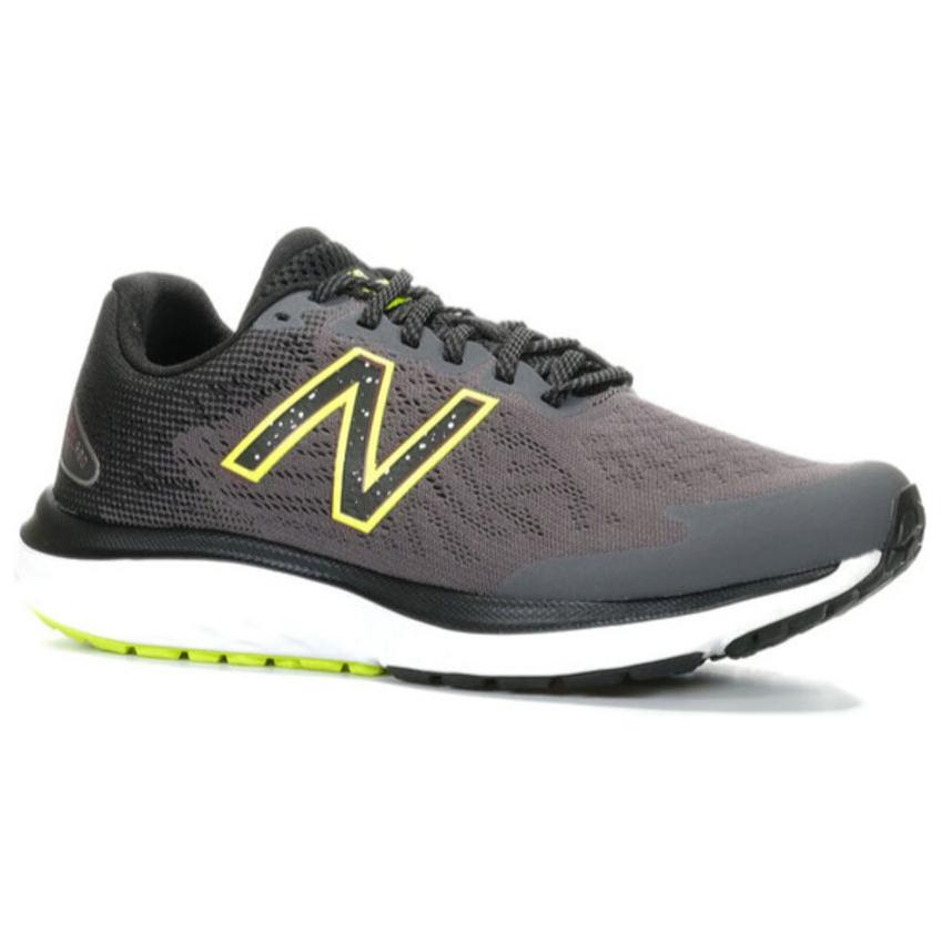 New Balance 680v7 2E Широкие Магнитные Тридцативаттные Мужские Кроссовки Серый Черный M680KN7-2E