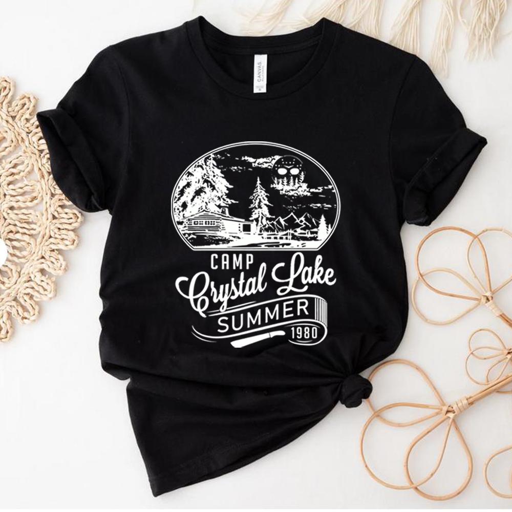 Винтажная футболка Camp Crystal Lake Хоррор-фильм Ретро-футболки Хэллоуинские футболки Готическая футболка Унисекс Летние с коротким рукавом Повседневные топы