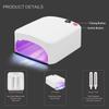 36W LED Lamp Nail Dryer 3 Tube UV Lamp For Drying Gel Polish Timer Gel Curing Light Manicure Tools