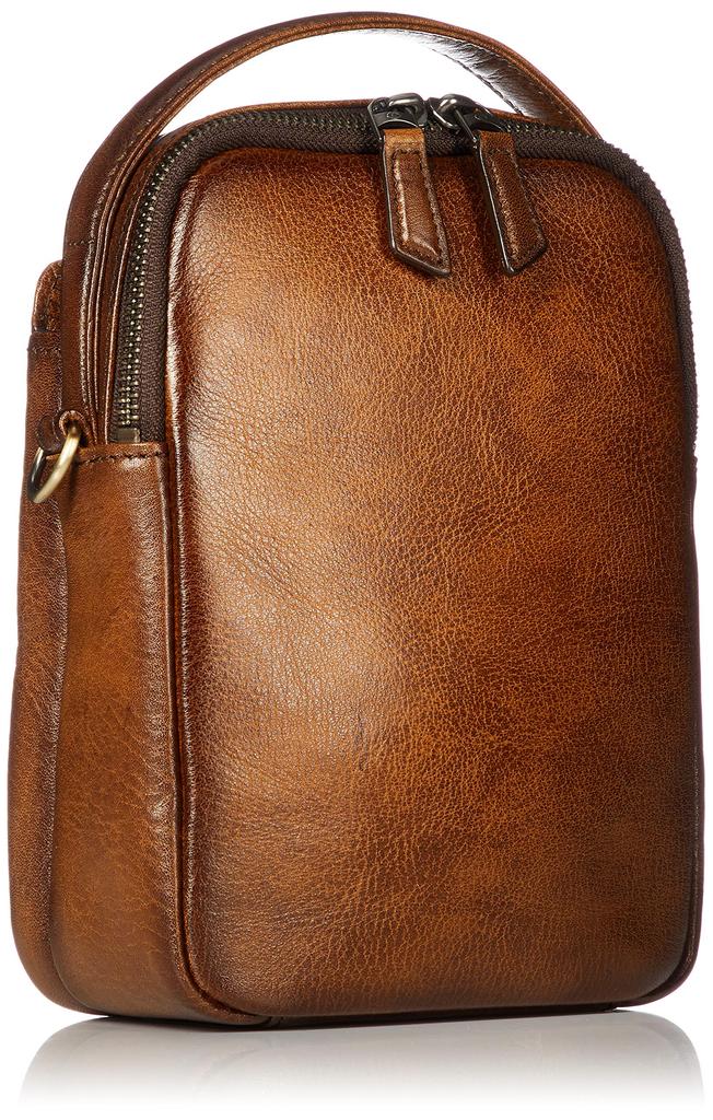 Сумка через плечо из воловьей кожи, произведенная в Японии, архаичная, 71863, коричневая [L'Homme Presse]