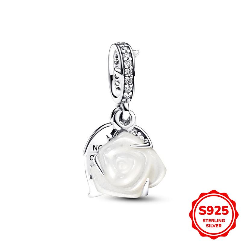 Оригинальные белые бусины-шармы в виде щенка, креветки-богомола и ленивца, подходят для браслета/ожерелья 3 мм для женщин, роскошный подарок для изготовления DIY-украшений