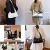 Trendy Street Style Large Capacity Pu Crossbody Bag Fashionable Minimalist Tote Handbag