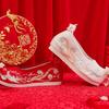 Женские туфли на высоком каблуке Xiuhua с жемчужной бахромой - Свадебные туфли в древнем стиле с острым носком для невесты, Туфли для тостов в стиле Ханьфу