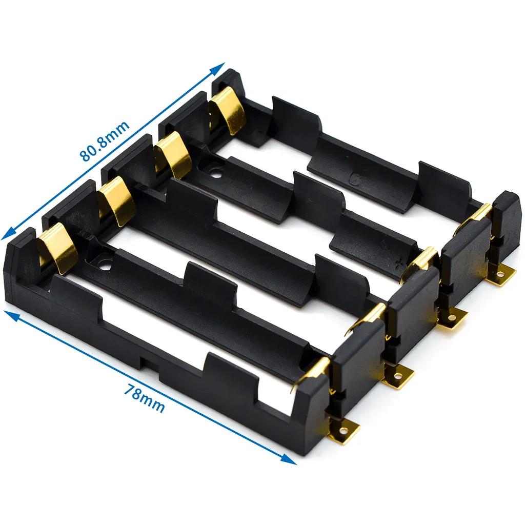 1x2x3x4x18650 SMT battery holder 18650 SMD Battery Box Storage Case Container Power Bank With Bronze Pins Rechargeable SMT DIY