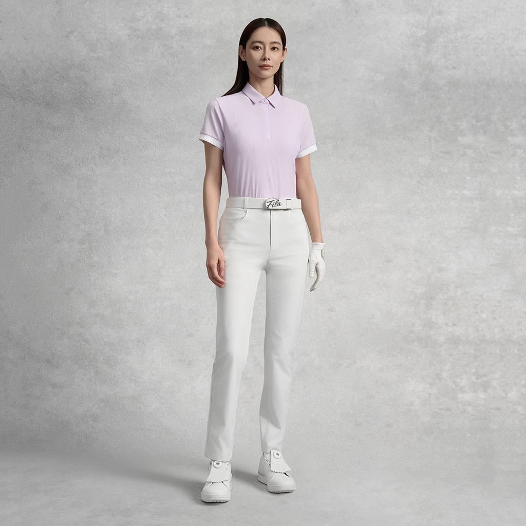 Fila Серия Гольф Простые Повседневные Универсальные Дышащие Удобные Прямого Кроя Трикотажные Спортивные Брюки Женские брюки A11W535813F-IV