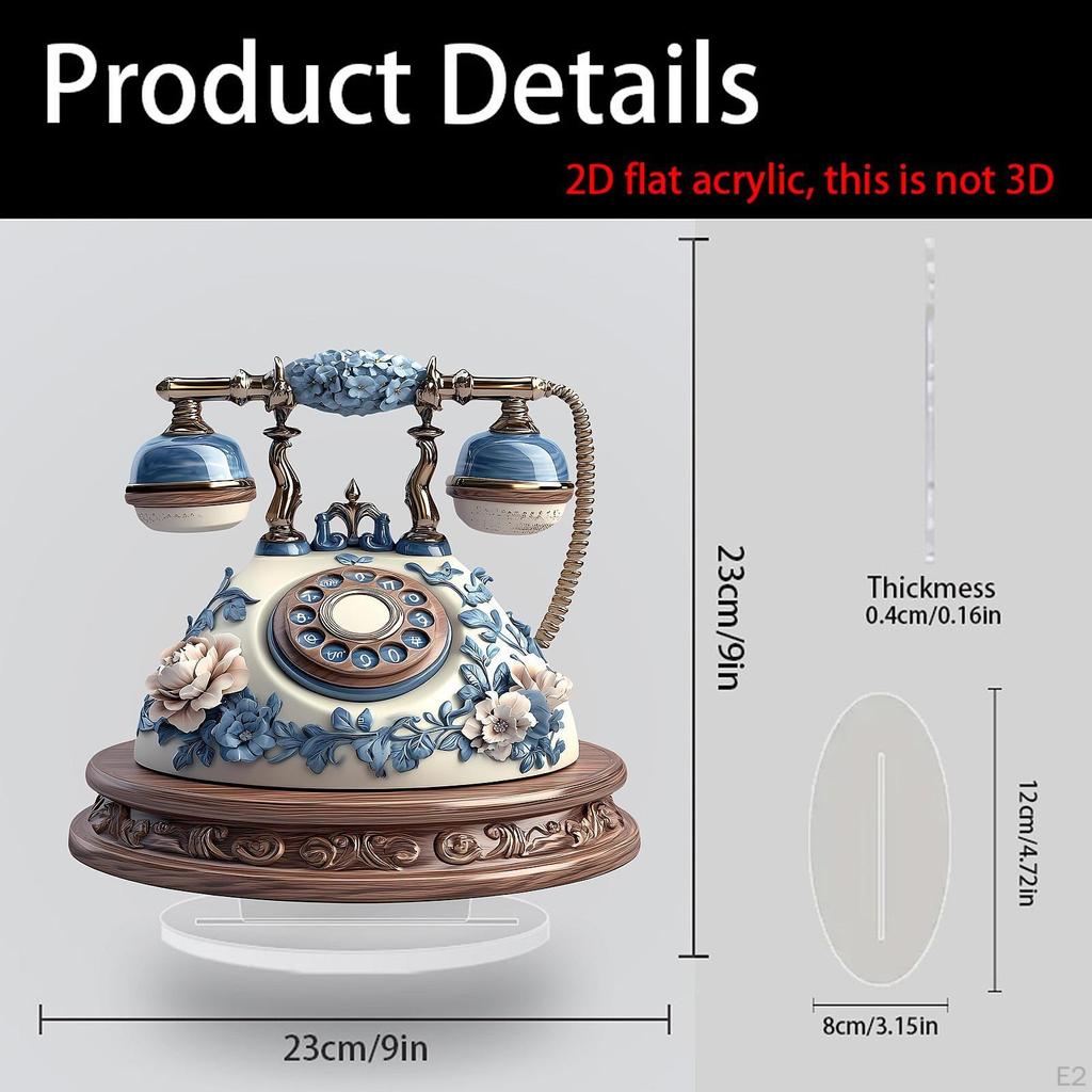 Ретро стационарный телефон акриловый знак настольный орнамент водонепроницаемая декоративная табличка для шкафа