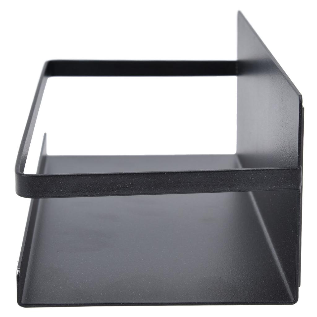 Kitchen Rack Space Saving Spice Shelf Organizer Magnetic Single Tier Iron for StorageBlack