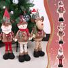 Christmas Snowflake Plaid Telescopic Doll Ornament Decoration