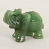 Fashion Exquisite Hand Carved Natural Green Aventurine Jade Stone Craving Elephant Statue Decor
