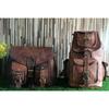 Two Bag Womens Real Vintage Leather Backpack Satchel Rucksack Shoulder Messenger