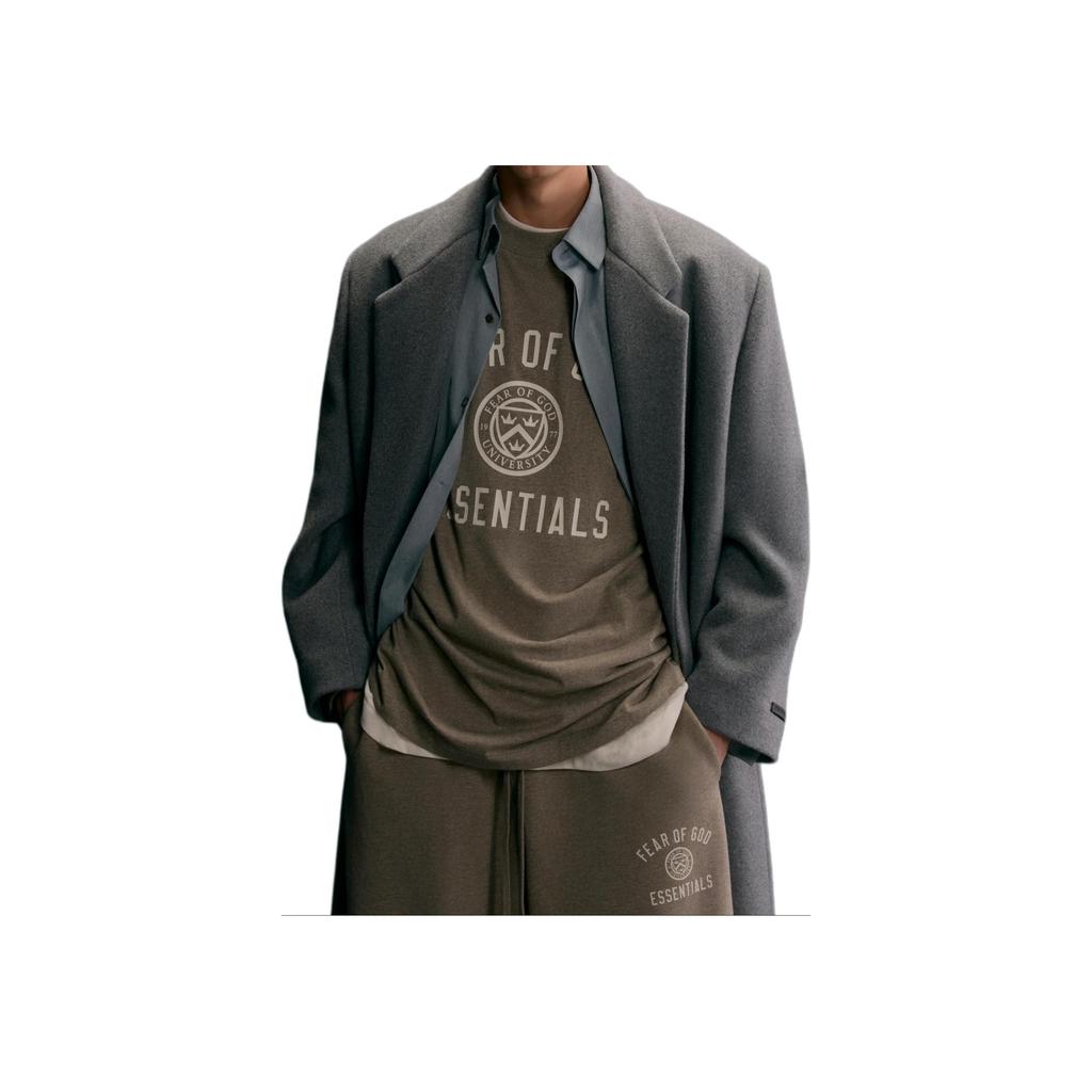 Fear of God Футболка Essentials Jersey с длинным рукавом, цвет Heather Grey, мужские топы 125HO244201F