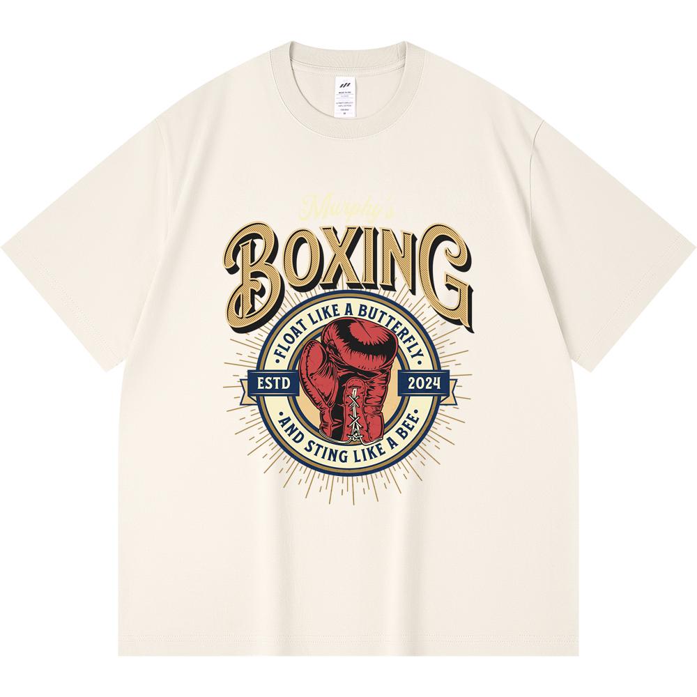 Футболка из 100% хлопка плотностью 230 г/м2, футболки Murphys Boxing Sports Print Tees, забавная футболка из чесаного хлопка в стиле Харадзюку