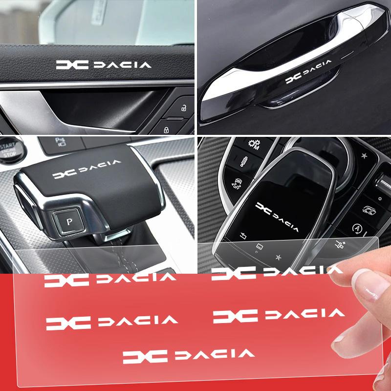 BGS1 5/10pcs Car Interior Sticker Central Control Decals Emblem Styling For Dacia Duster Logan Sandero Stepway Dokker Mcv Largus 1300