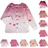 Women's Fashion  Long Sleeve Warm Knit Print Coat Top