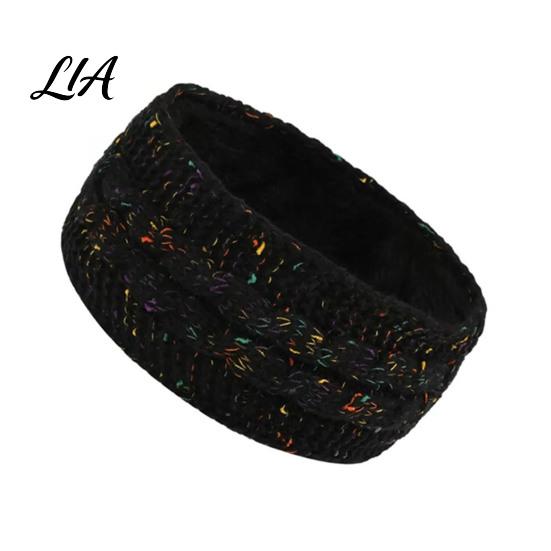Warm Ear Protection for Winter Headbands Women, Thickened Knitted Warmers, Cold Outdoor Sports Running Muffs Weather Fleece Lined Hairband Skiing Yoga
