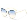 New Fashion Sun Protection Trendy Sunglasses For Women With Boundless Frame Street Pography Metal Sunglasses 399