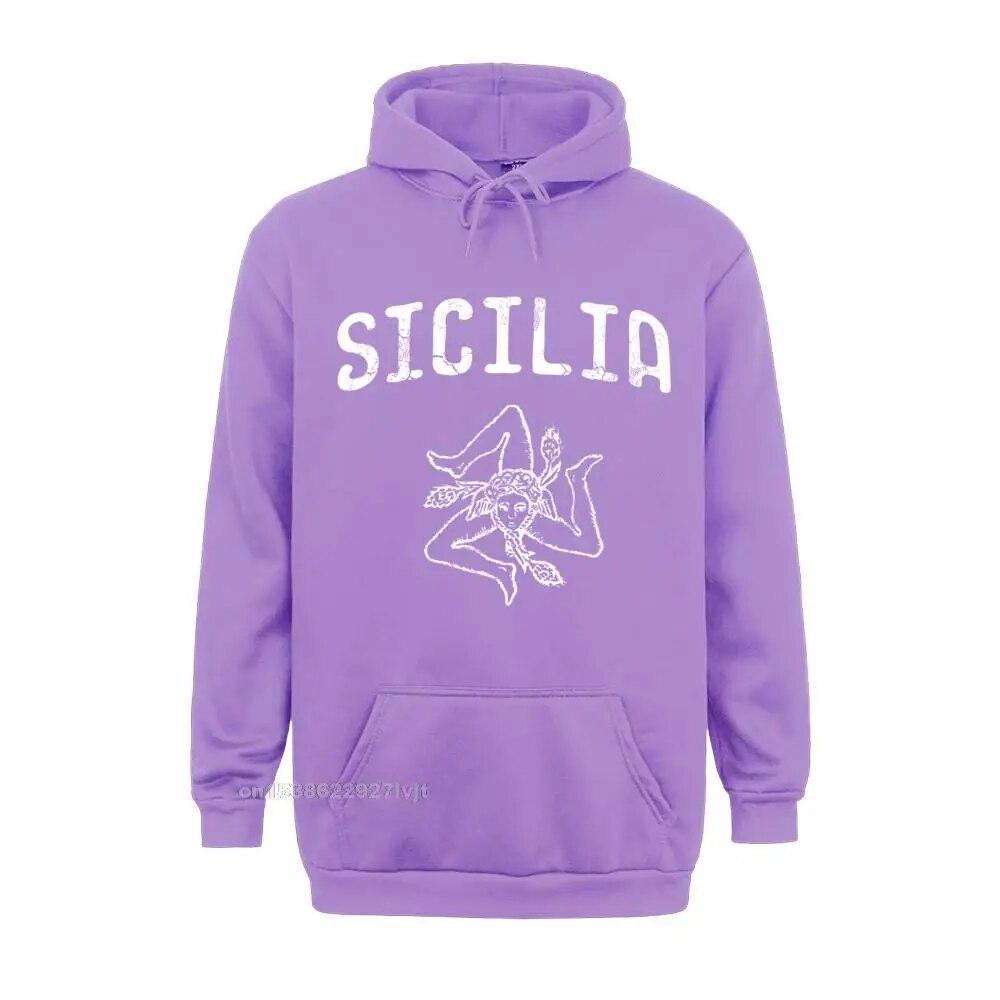 Sicilia Италия Sicily Sicilian Siciliano Italia Итальянская толстовка с длинными рукавами Удобные топы Толстовка Хлопок Толстовки унисекс Толстовка унисекс