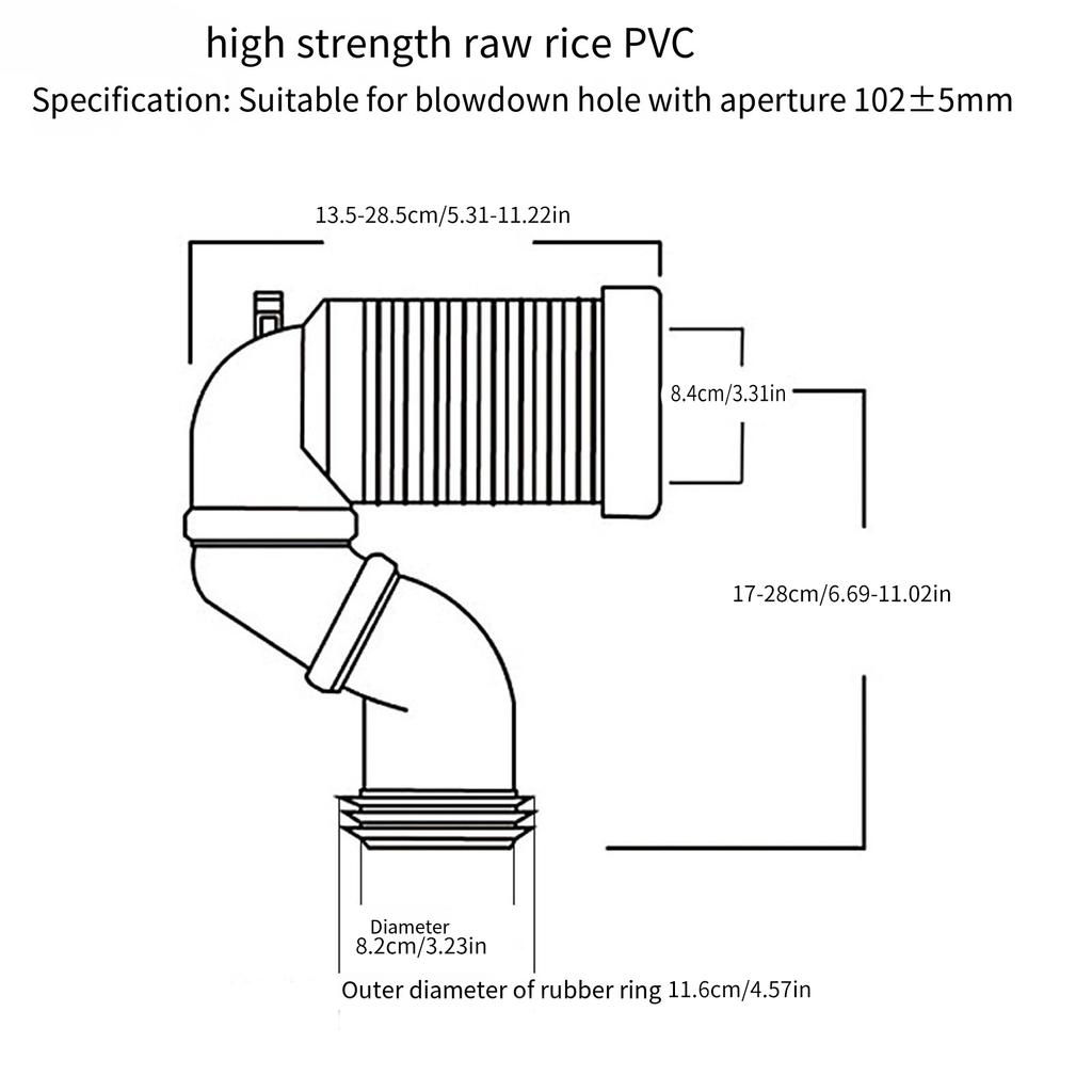 Toilet Sewage Pipe Shifter Universal Flexible Replacement Offset Closet Flange for Plumbing Drainage Systems Urinals