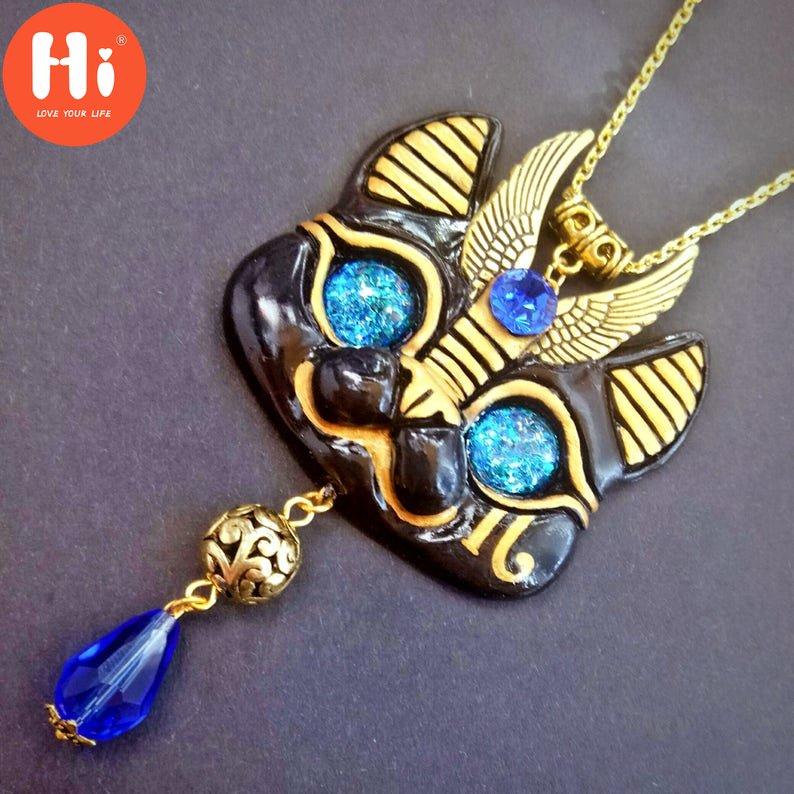 Привет мода креативное ожерелье с подвеской в виде головы кошки ретро египетское ожерелье сфинкса мужские и женские аксессуары для пар персонализированные ювелирные изделия ювелирные изделия