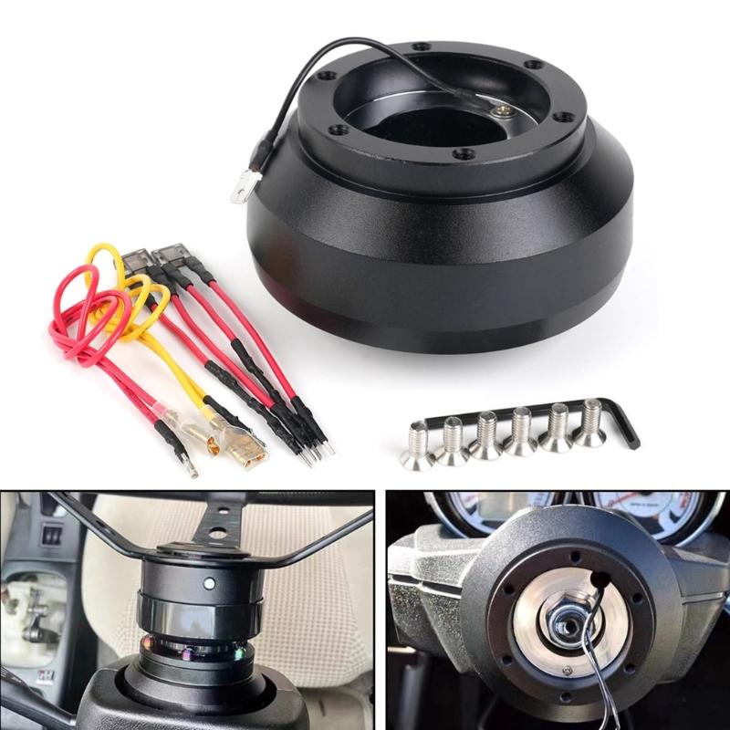 Aluminum Steering Wheel Short Hub Adapter Quick Release Hub Adapter Bosses Kit for Fit, c, ILX