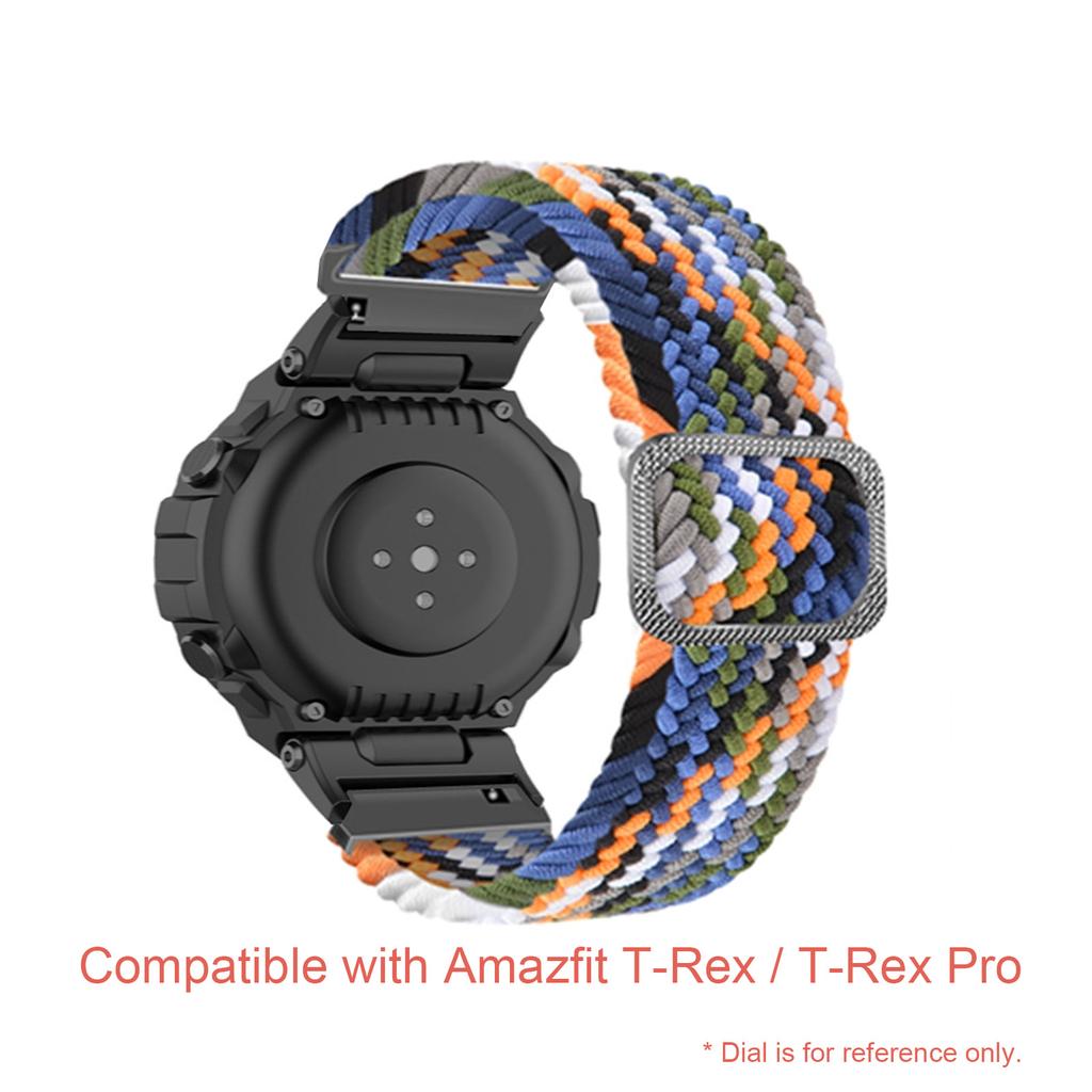 Watch Bands 22mm Width Replacement Watch Straps Nylon Strap Compatible with Huami Amazfit T-Rex