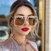 Women Retro Sunglasses Eyewear Women Men Luxury Oversized Square Sun Glasses for Female Non Polarized Glasses
