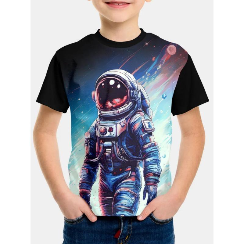 Fashion Children's T-Shirt Summer Short Sleeve T-Shirt for Boy Cartoon 3D Print Boys T-Shirt Crew Neck 2025 Children's Clothing