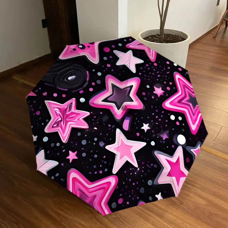 1pc Galaxy Stars Automatic Folding Umbrella Durable Iron Frame, Iron Umbrella Structure Suitable for All Seasons yy260203133