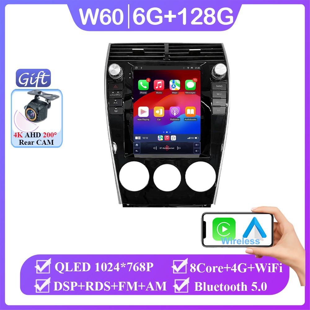 9,7-дюймовый Android 14 для Mazda 6 2004 - 2015 автомобильный радиоприемник видео беспроводной Carplay авто стерео мультимедиа навигация GPS 4G WIFI SWC