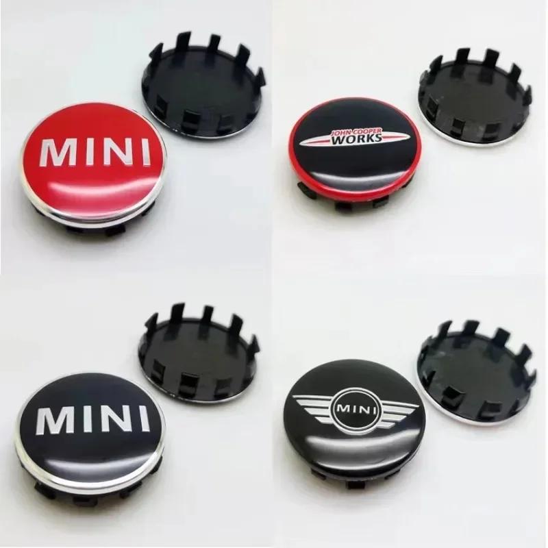 AWROY1 4PCS-56mm for BMW MINI works S One Countryman F54 F55 F56 F57 F60 Car emblem Wheel Center Hub Cap wheel Badge covers