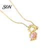 Customizable Boy Girl Pendant Child Figure Necklace, Heart Faux Crystal Locket Necklace Lightweight Decorative Accessory for Boys Girls,