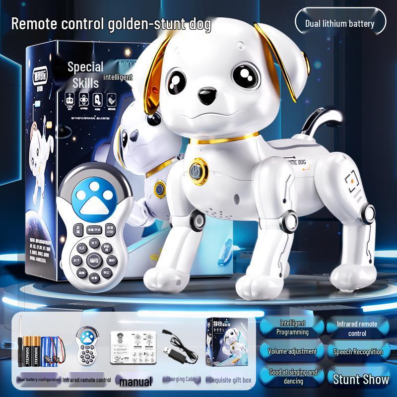 Children's Smart Remote Control Robot Dog Toy: Stunt, Music, Dancing, and Electric Features