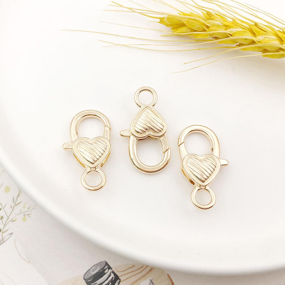 Аксессуары для брелока из цинкового сплава с застежкой-карабином в форме сердца