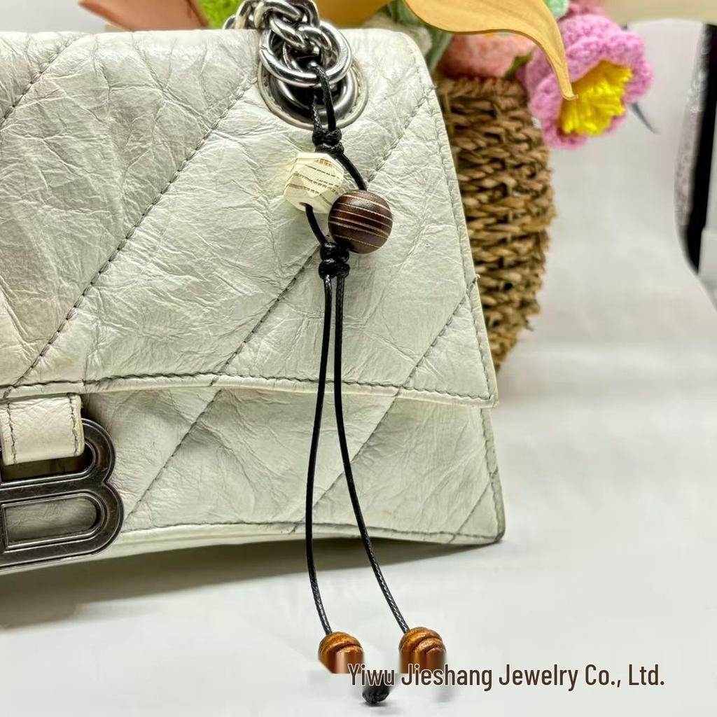 Handmade Retro Beaded Bag & Phone Charm Keychain Pendant