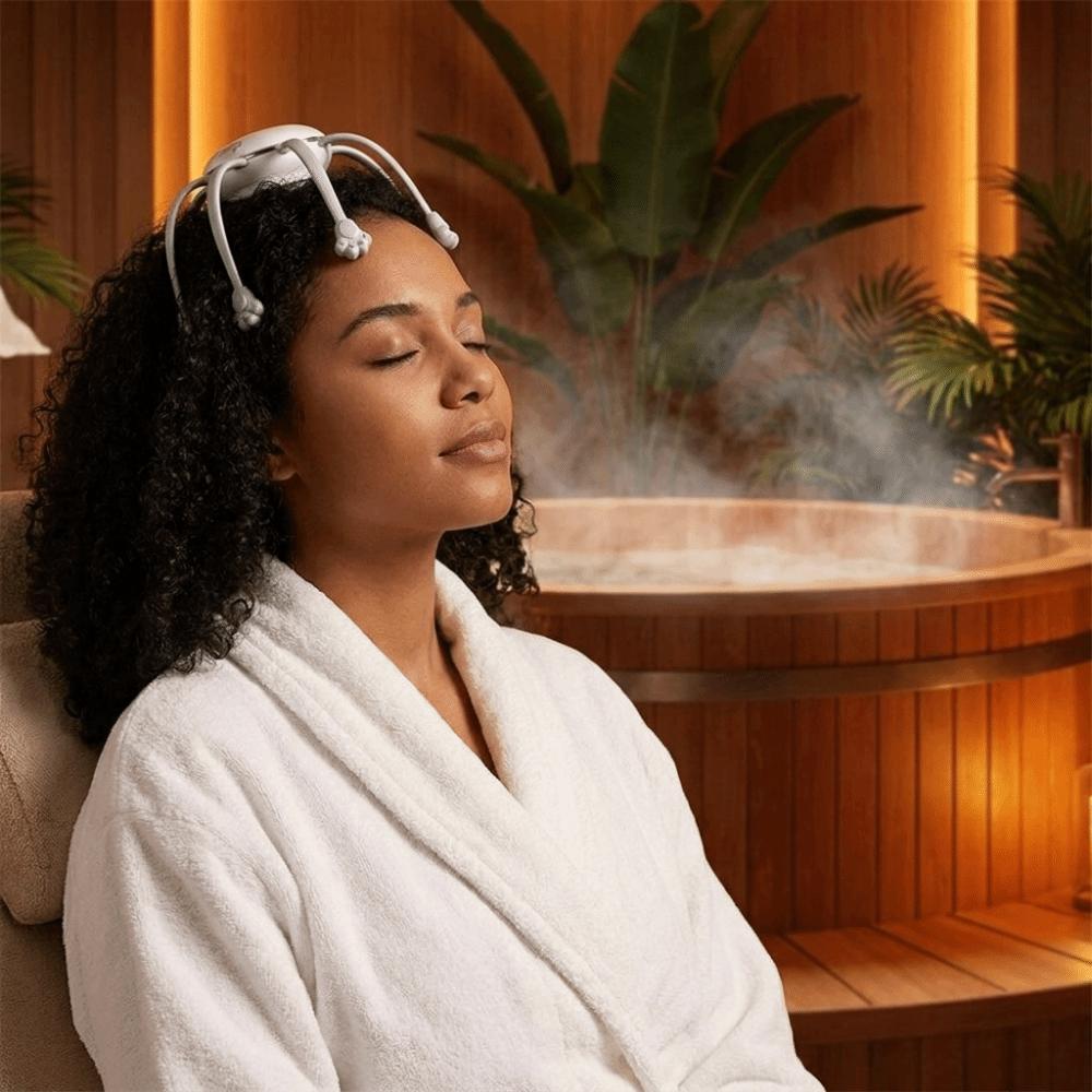 8 Finger Tips Head Scalp Massager Electric Scalp Massager for 5V/500mAh Stress Relief