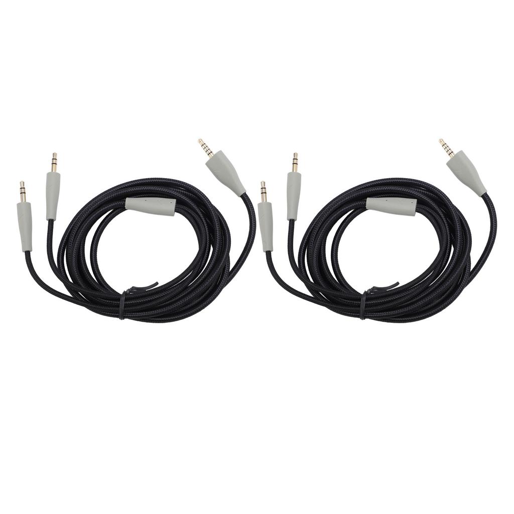 2PCS PC 3.5mm to Dual 3.5mm Earphone Cable 6.6FT OFC 3.5mm to Dual 3.5mm Jack Sound Cable for MMX100