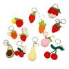 Artificial Crocheted Fruit Decorative Keychains Key Rings Key Chains Rings Holders Bags Pendants Key Holders Gift Accessories