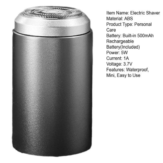 Мини-электробритва USB-C перезаряжаемая IPX7 водонепроницаемая дорожная бритва портативная мужская триммер для удаления волос бороды инструмент для отца мужа парня подарок