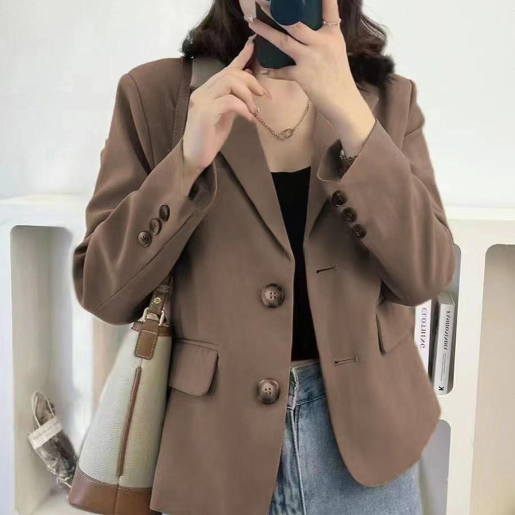 Шикарный и модный женский пиджак, классический черный женский пиджак