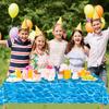 Party Tablecloth Waterproof Disposable Wave Pattern Wear Resistant Wide Application Decorative Plastic Holiday Party Table Runner Decoration Party