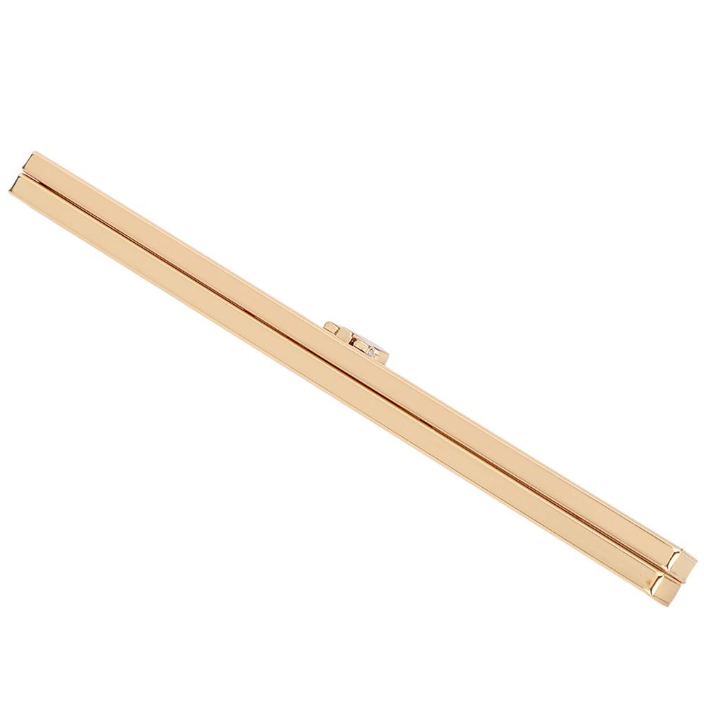6pcs 19cm/7.5in Metal Wallet Frame Golden Straight Side Purse Frame DIY Craft Supplies