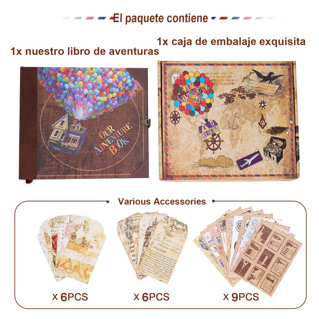 146 Page Scrapbook Our Adventure Book Retro Kraft Album DIY Handmade Photo Album Anniversary Wedding Memory Valentines Day Gift