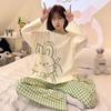 Women's Two-Piece Pajamas Spring and Autumn Pajamas Homewear Women's Models Long-Sleeved Thin Homewear Suit