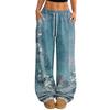 Женские повседневные и модные брюки с эластичной талией, свободные, с широкими штанинами