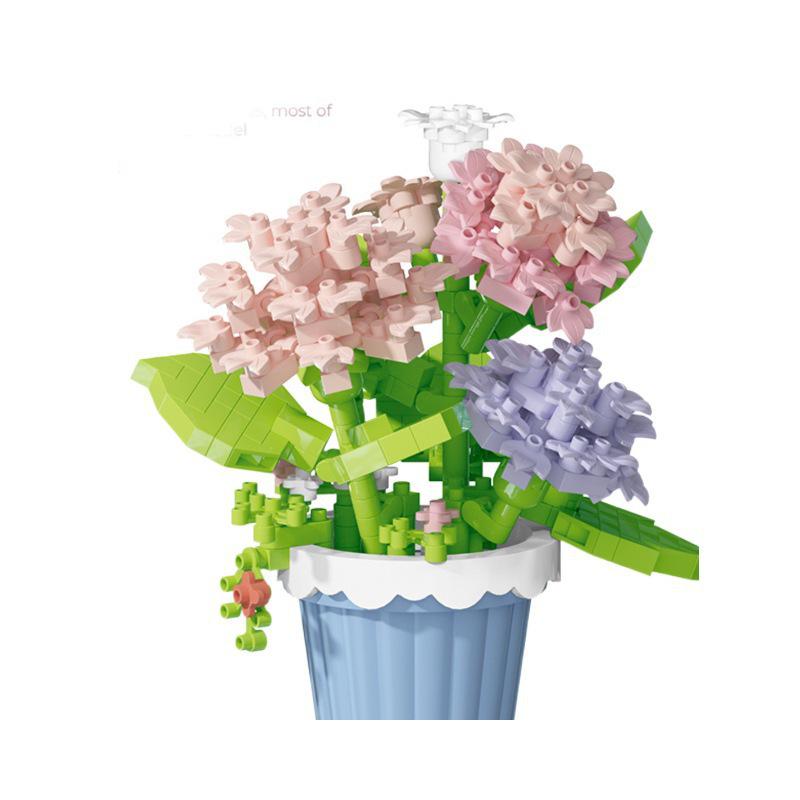 Succulent Building Blocks Toy Set for Girls - Compatible with Leji, Small Particle Potted Plants & Flowers Assembly