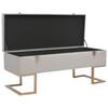 VidaXL Bench with Storage Compartment 105 Cm Grey Velvet