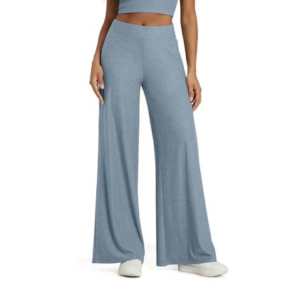 Женские Модные Свободные Однотонные Брюки Кэжуал с Эластичной Талией, Карманами и Прямыми Штанинами